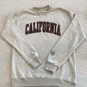 Grey sweater material California sweatshirt xl